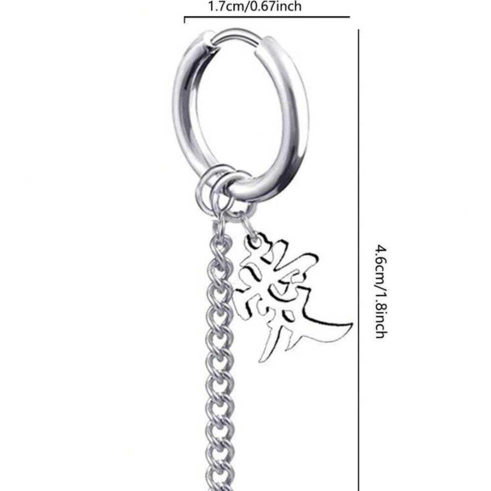 1Pc Fashionable Minimalist Stainless Steel Earring - Picture 6 of 7